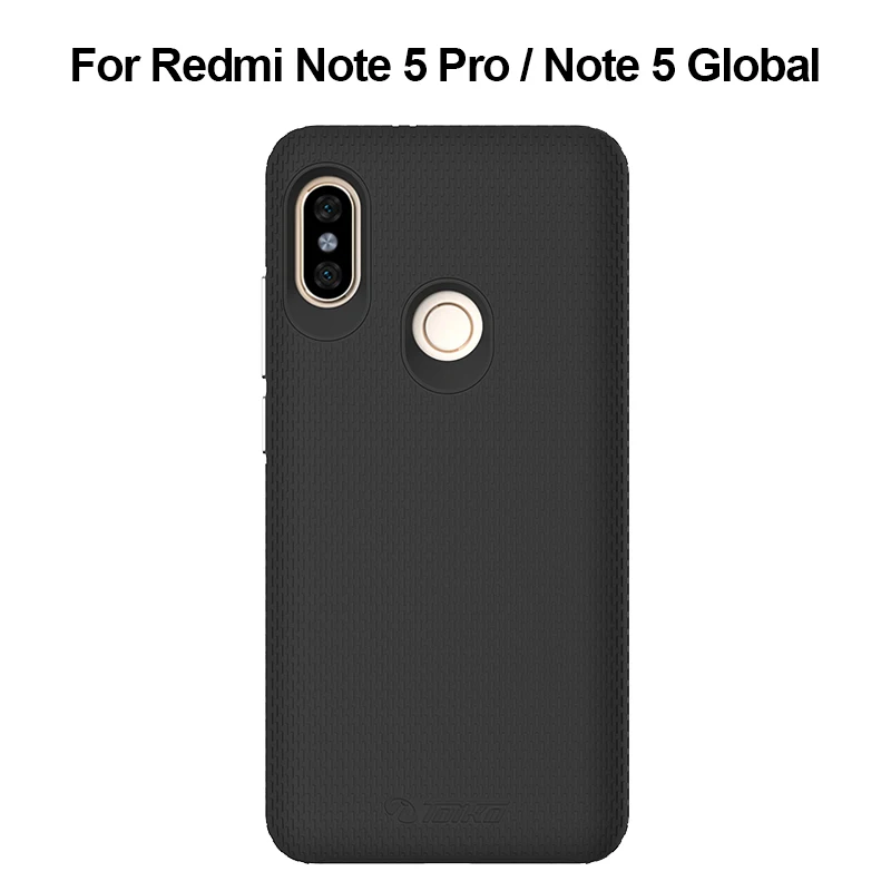 Чехол для телефона toyko X Guard с двойным слоем для xiaomi Redmi Note 5 Pro Note 5 Global Жесткий ПК Мягкий ТПУ противоударный защитный чехол - Цвет: Черный