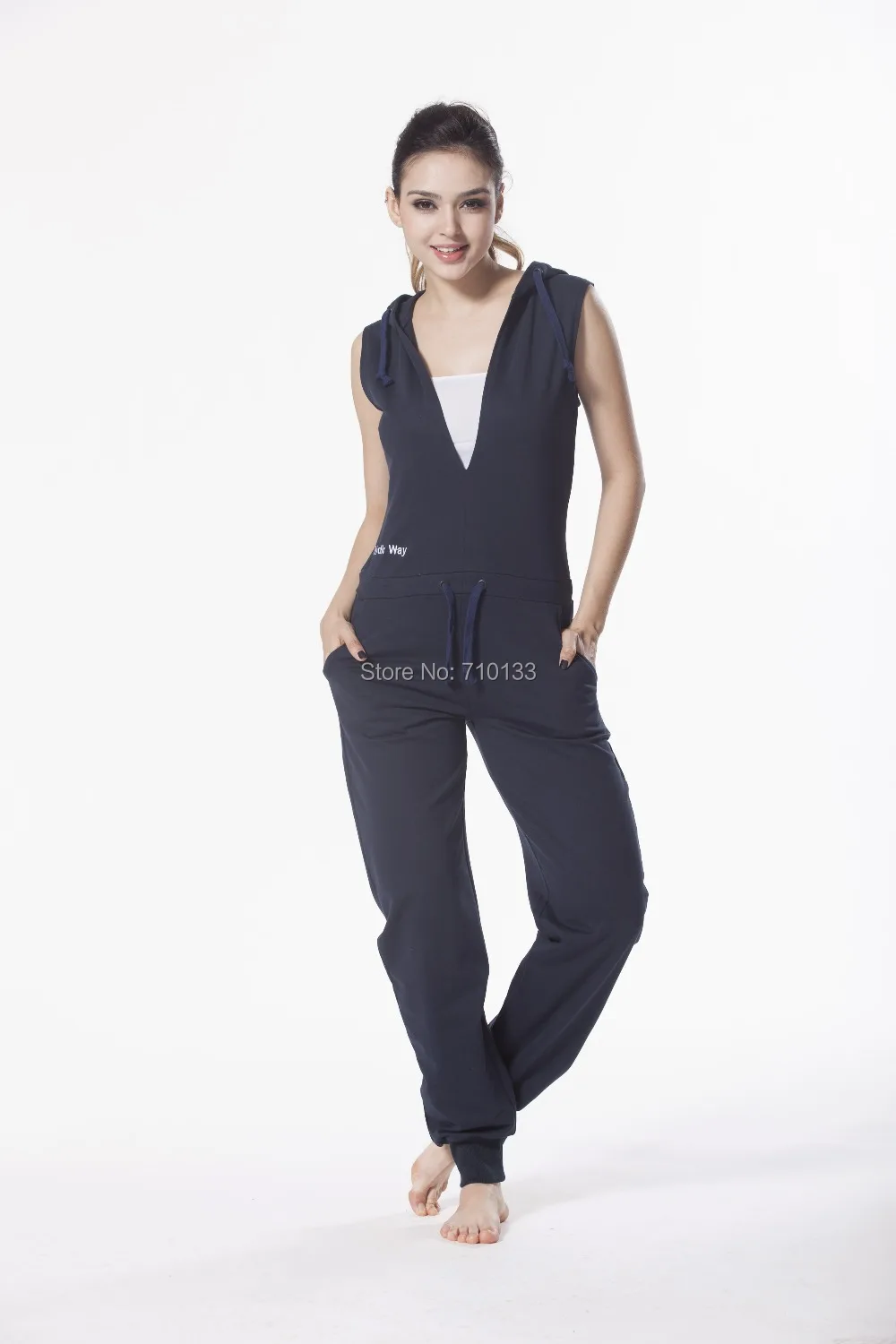 Buy Womens Hooded Sleeveless Jumpsuit Ladies One Piece