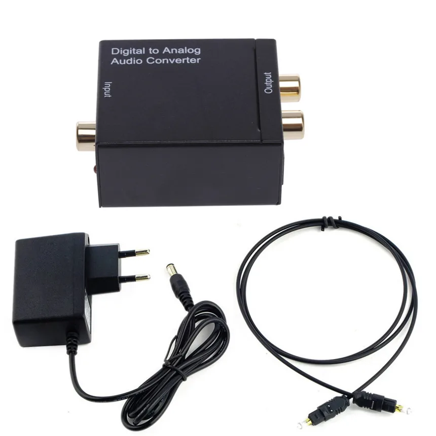 

300set Digital to Analog Audio Converter Adapter Digital Adaptador Optic Coaxial RCA Toslink Signal to Analog Audio Converter