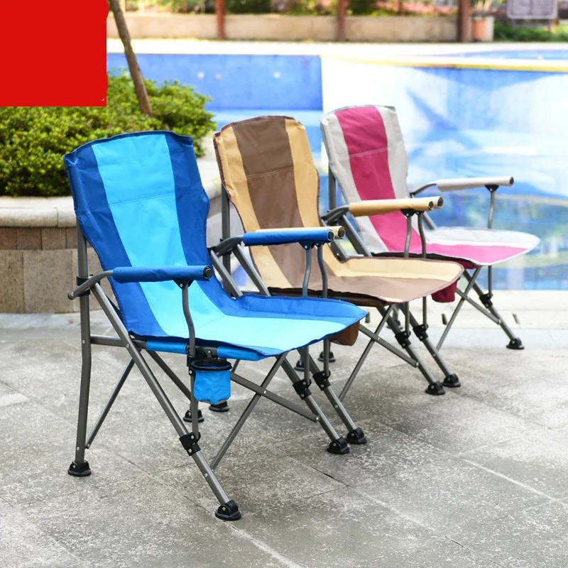 High Quality Outdoor Large Fishing Chair Portable Folding Chair Stool Leisure Beach Sketching Chair Oxford Cloth Iron cadeira