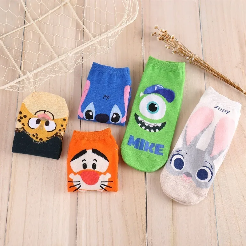 Хлопковые женские носки с героями мультфильмов, с изображением зверей, Джуди, кролика, Ника, стежка, Mr. q, тигра, женские/детские носки, фильм тема, женские носки