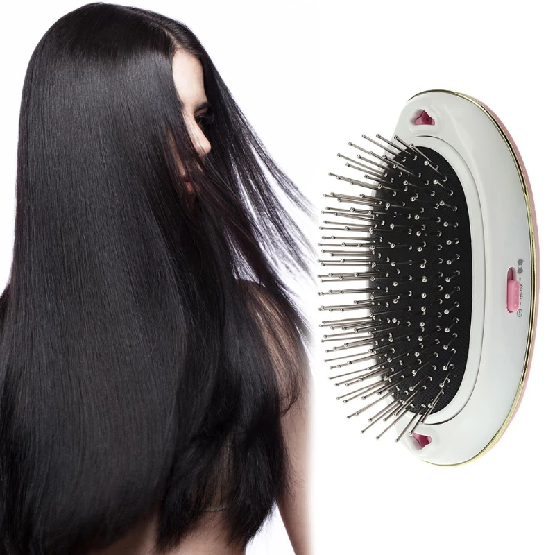 KEMEI Модная Портативная электрическая ионная расческа для волос, мини-расческа для волос, маленькая расческа, устраняет стресс-массаж, релакса с коробкой