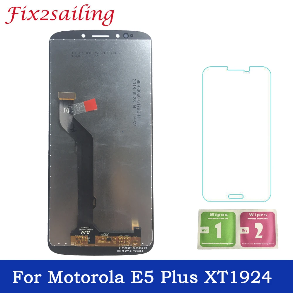 

100% Tested Super Amoled For Motorola E5 Plus XT1924 LCD Display Touch Screen Assembly Replacement parts Free Shipping with gift