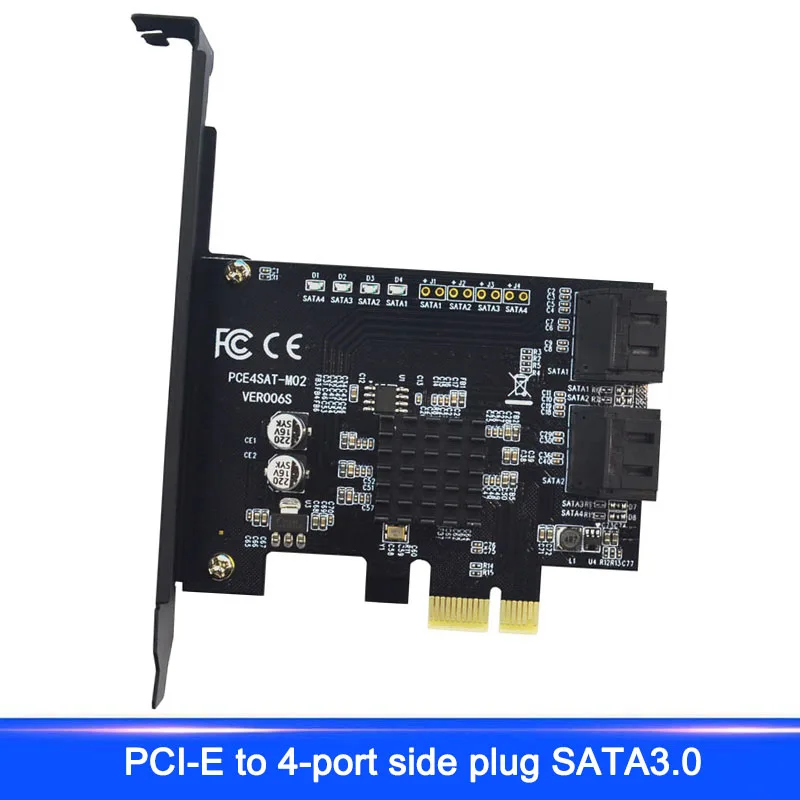 

Card Adapter PCI-E4 to MSATA SSD & SATA3.0 Combo PCI Express 6Gbps ASM1061 SL@88