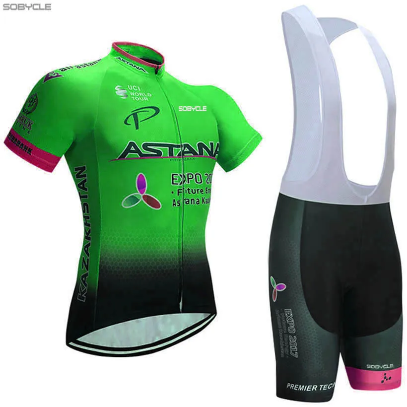 

2018 GREEN ASTANA cycling jersey short summer quick dry MTB Ropa Ciclismo PRO cycling WEAR mens BICYCLING Maillot Culotte
