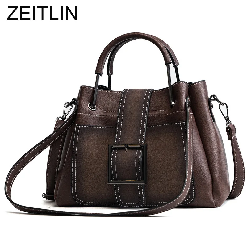 

European style Quality PU Leather Handbags Women's Designer Handbag 2018 Fashion New Ladies Large Capacity Shoulder Bags S633