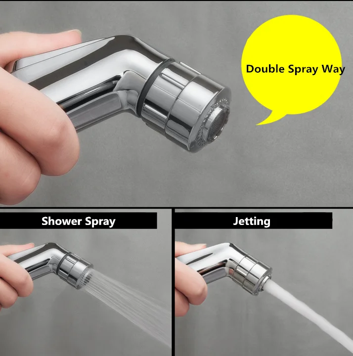 ABS Plastic Shattaf Toilet Bidet Water Diverter Handheld Spray Bidet Set