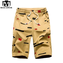 Miacawor новые летние повседневные шорты мужские хлопковые шорты для серфинга Модные бермуды Masculina мужская одежда K801