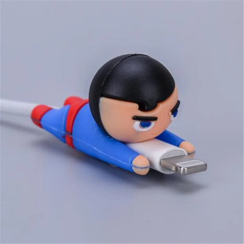 7 Мультфильм Marvel рисунок кабель протектор для Apple линия данных крышка Железный человек паук USB зарядное устройство протектор для кабеля передачи данных - Цвет: 7