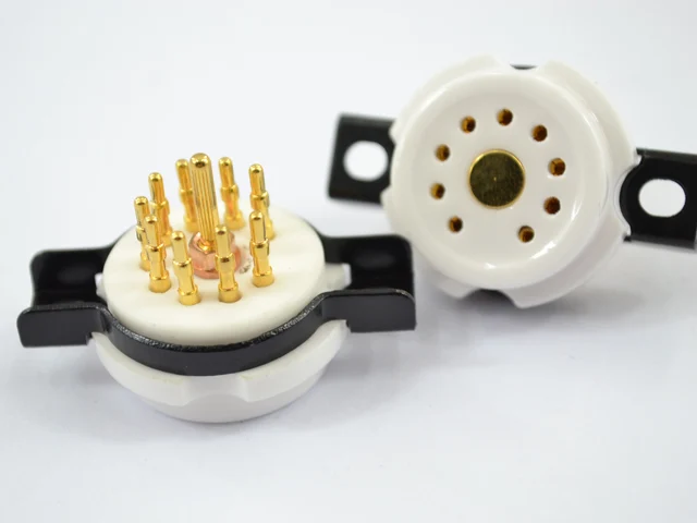

ceramic 9 pins Tube socket for Amp 9pin suit for 12AX7/U7/X7/6922/EL84 10pieces