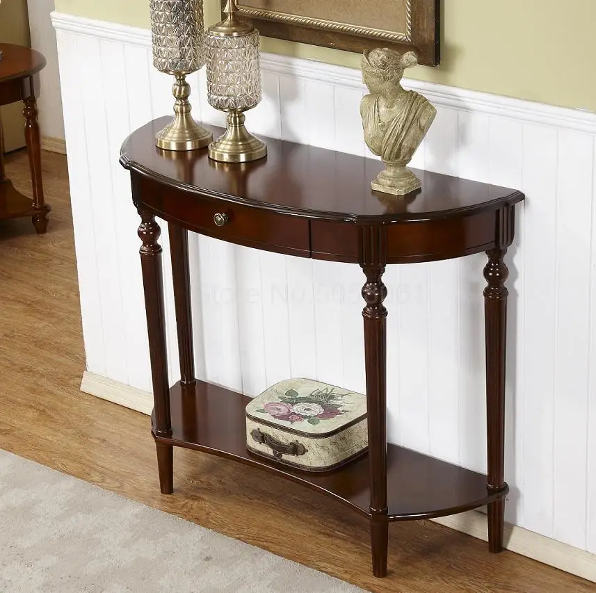 

European-style porch table porch cabinet foyer porch corridor wall decoration cabinet with drawer corridor porch