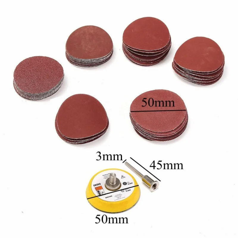 60pcs 100 2000 Grit 2 inch Dremel Sanding Discs Pad Kit for Drill