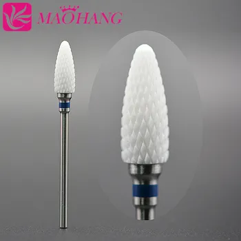 

MAOHANG designated left-handed ceramic milling cutters electric drill nail drill bit nozzle for remove gel polish varnish