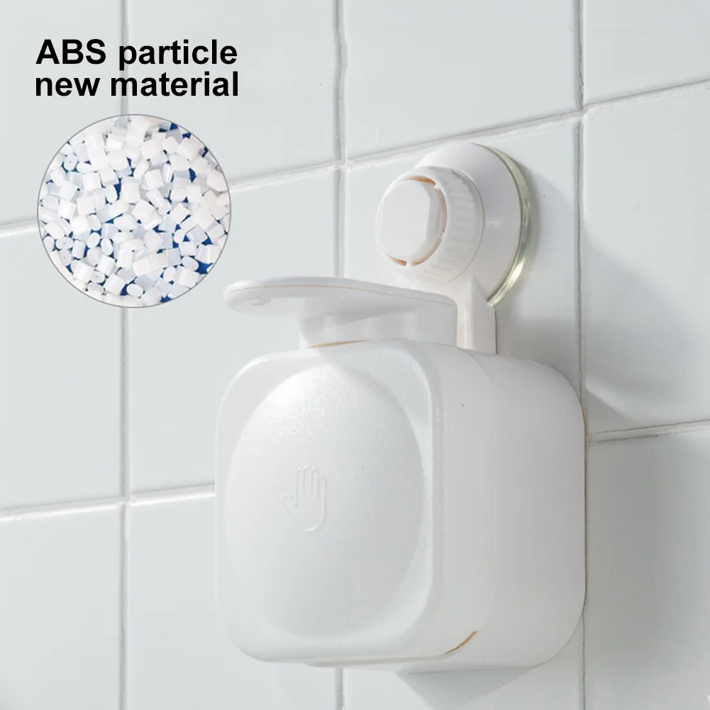 

Bathroom Wall Mounted Hanging No Drilling Strong Bearing Suction Cup Waterproof Kitchen Soap Dispenser Practical Space Saving