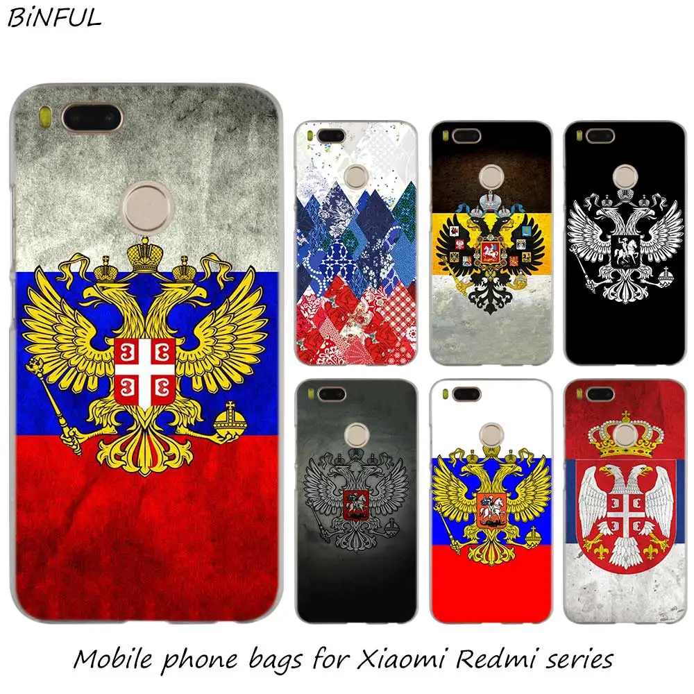 

Russia Flag Emblem Fashion Clear Cover Case for Xiaomi F1 5X 6X A2 A1 6 Plus 8 Lite SE Mix Max 2 2S 3 Note 3 2 Redmi Note 4 4X