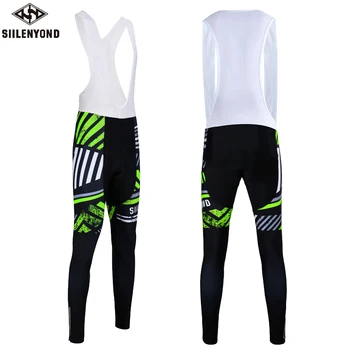 

Siilenyond Cycling Bib Pants men 2019 Winter Coolmax 3D Gel Padded Men MTB Bike Tight Keep Warm Thermal Bicycle Cycling Trousers