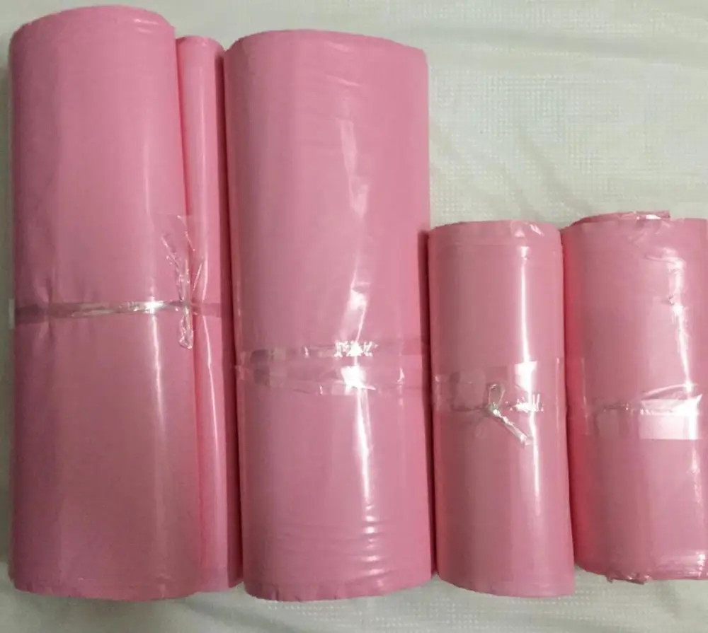 

300pcs/Lot Barbie Pink Light Pink Green Envelopes Poly Mailer BY Mail PlasticMailing Bags Envelope High Quality 17x30cm 28*42cm