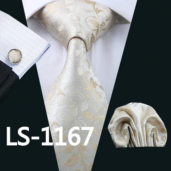 LS-337, хит, мужской галстук, синий, в полоску, шелк, жаккардовый плетеный галстук, галстук, Hanky, запонки, набор для мужчин, официальный, для свадьбы, вечеринки, бизнеса - Цвет: LS1167