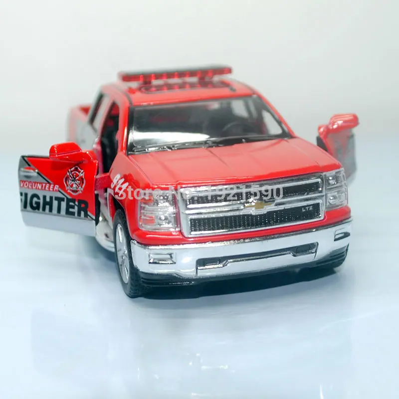 KT 1/46 масштаб автомобиля игрушки полиции Ver. 2014 Chevrolet Silverado литая под давлением металлическая модель автомобиля для подарка/детей/коллекции