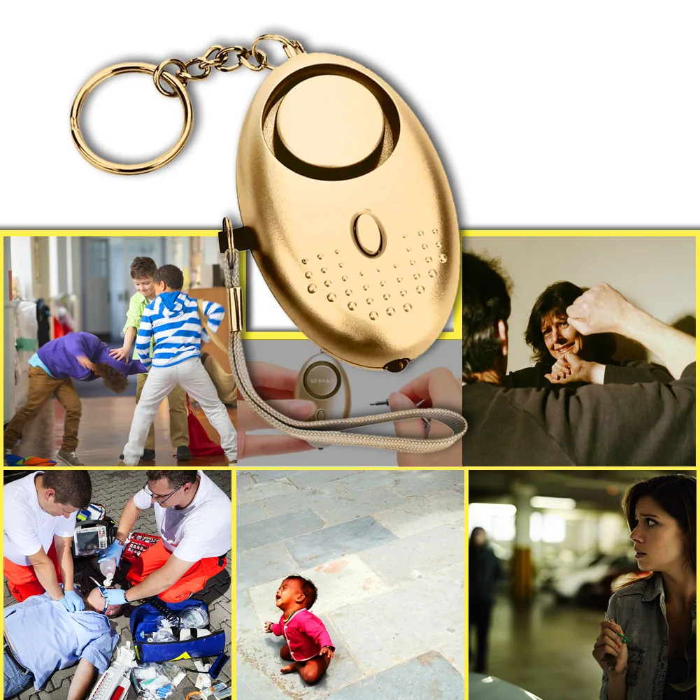 Personal Alarm With LED Light 120DB  Anti Lost Wolf Self-Defense Safety Attack Emergency Alarms For Women Kids Elderly IJS998