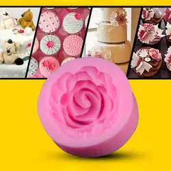 1 шт. 3D Роза силиконовые формы в виде цветка Fondant (сахарная) Формы для выпечки большая Роза инструмент для украшения торта прессформы