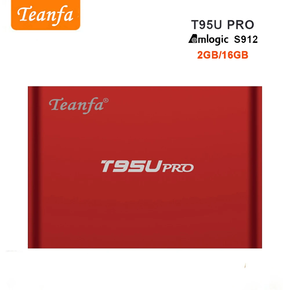 

Teanfa T95U PRO Android 6.0 TV Box Amlogic S912 Octa core 4K Player RAM 2GB ROM 16GB Support Dual band WiFi VP9 H.265 UHD MX