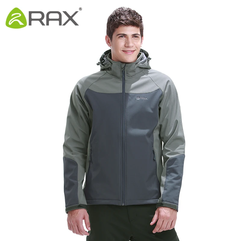 Rax Outdoor Waterproof Softshell Men Outdoor Warm Windproof Camping Hiking Jacket Lightweight