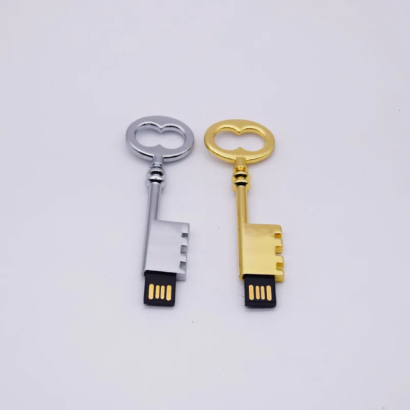 Usb Drive2.0, металл, Новое поступление, более 10 шт, бесплатный логотип, флешки, 4 ГБ, 8 ГБ, 16 ГБ, 32 ГБ, Usb флеш-накопитель, форма ключа для свадьбы, объемный подарок