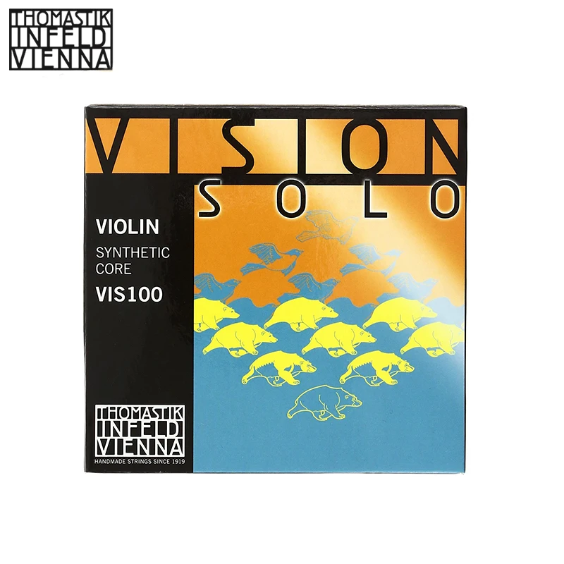 Thomastik-Infeld VIS100 Vision Solo Violin Strings Complete Set 4/4 Size Aluminum Wound D | Спорт и развлечения