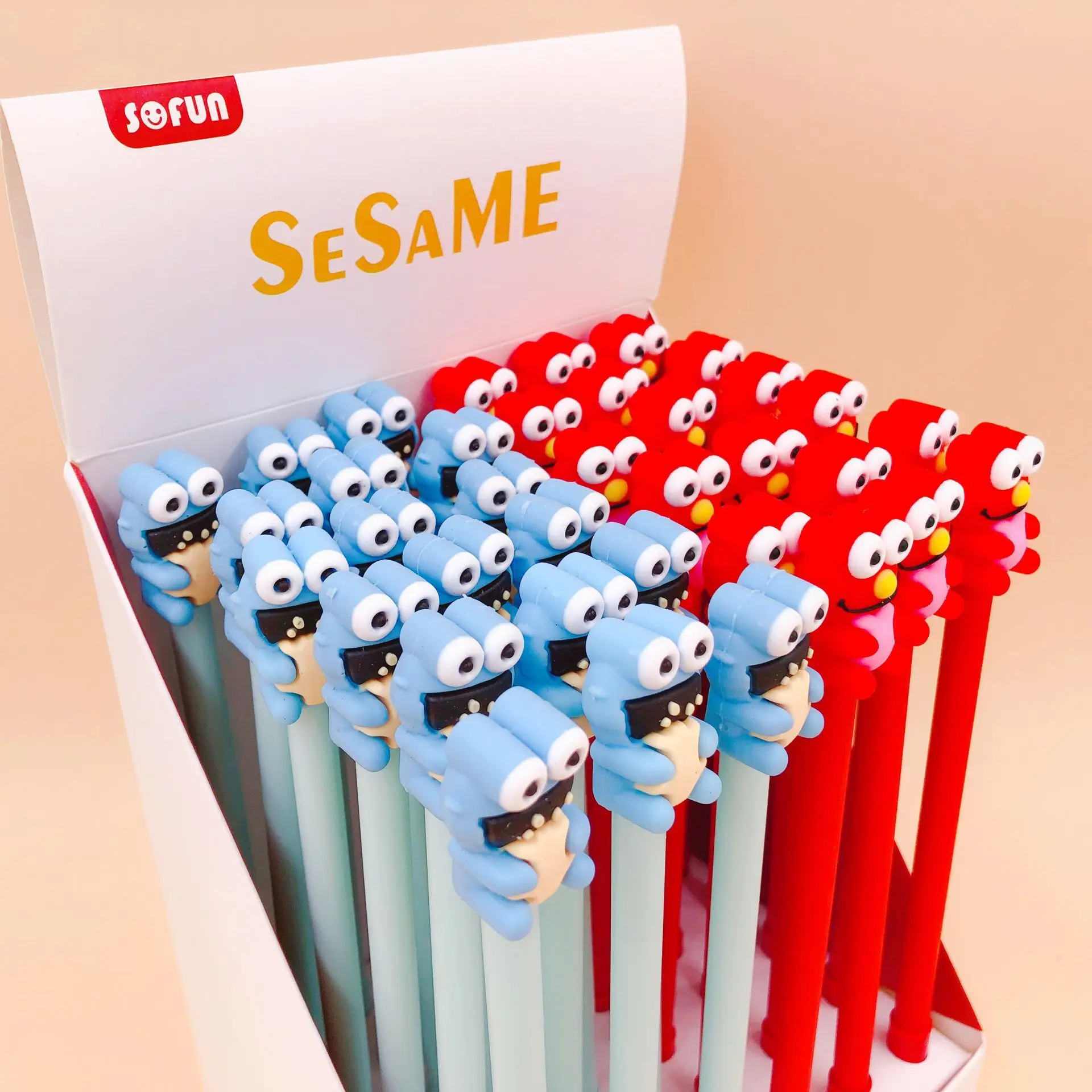 

36pcs Gel Pens Frog Street Cartoon Black Ink Pen Student Pens for Writing Cute Stationery Office School Supplies 0.5mm