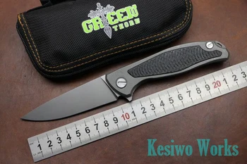 

Green Thorn F95 Series Folding EDC Knife D2 Blade TC4 Titanium Handle Outdoor Camping Pocket knife Utility Survival Knives Tool