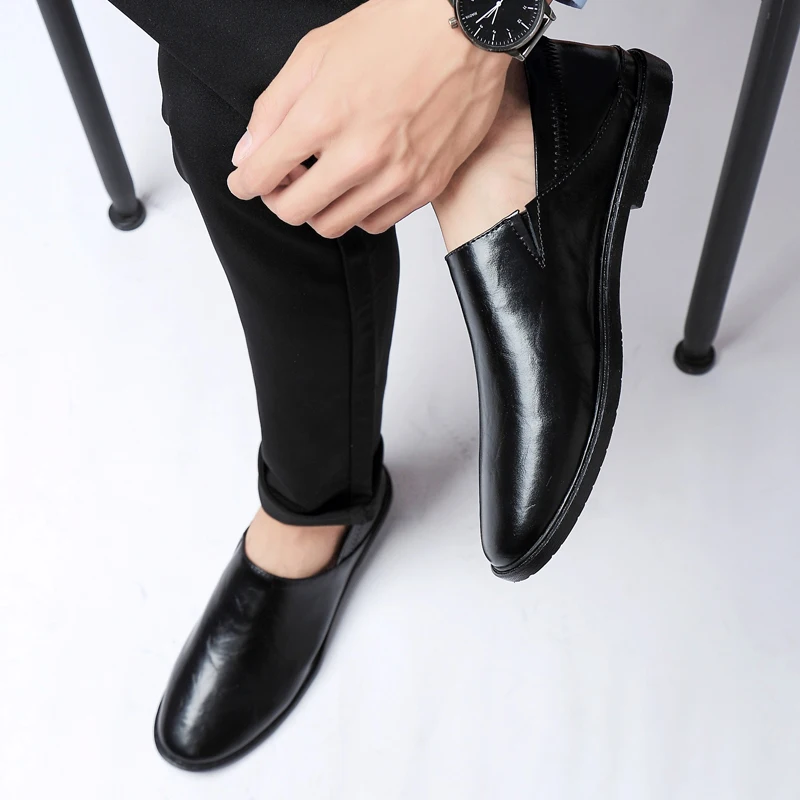 

Men genuine Leather Loafer Shoes Brand Fashion Slip On Men's Casual Shoes flats moccasins Breathable Loafers Driving Shoes L5