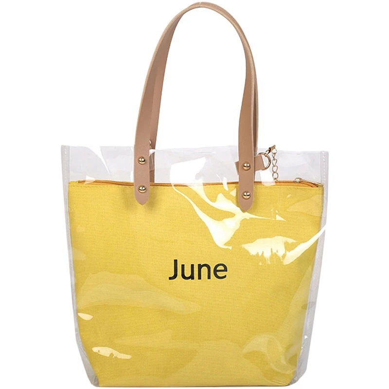 

Women'S Fashion Polka Dot Transparent Shoulder Bag Fruit Pattern Crossbody Ms.Transparent Jelly Pack