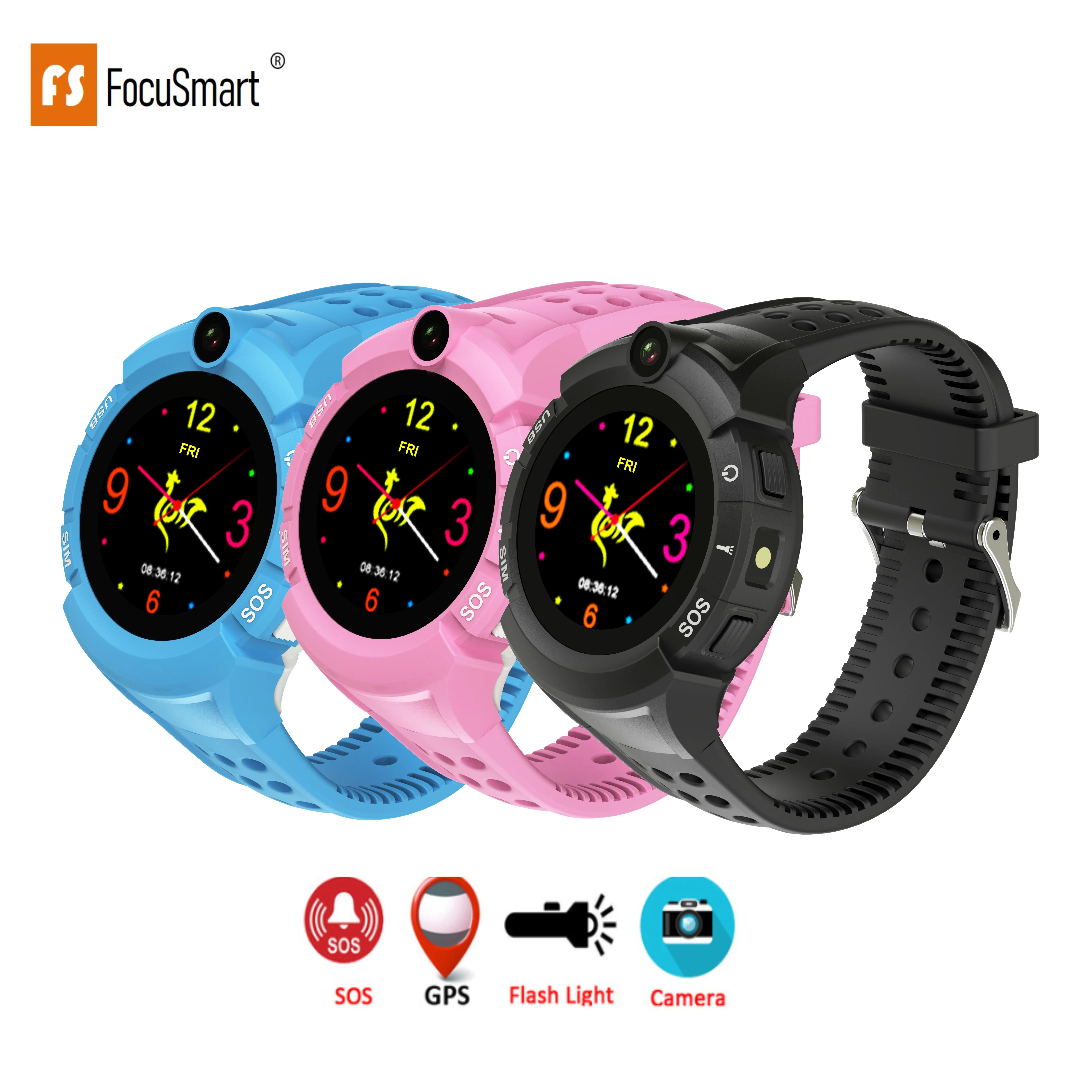 

FocusSmart Vm50 Kids Smart Watch with Camera WIFI GPS Location Touch Screen Smartwatch SOS Anti-Lost Monitor Tracker pk Q528Q90