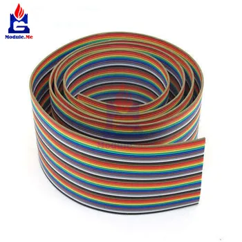 

1M 3.3ft 40 Pin Flat Color Rainbow Ribbon IDC Cable Wire Rainbow Cable