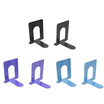 

Kicute 1 Pair Durable Heavy Metal Book End Shelf Bookend Holder Student Good Helper Office School Supplies Stationery