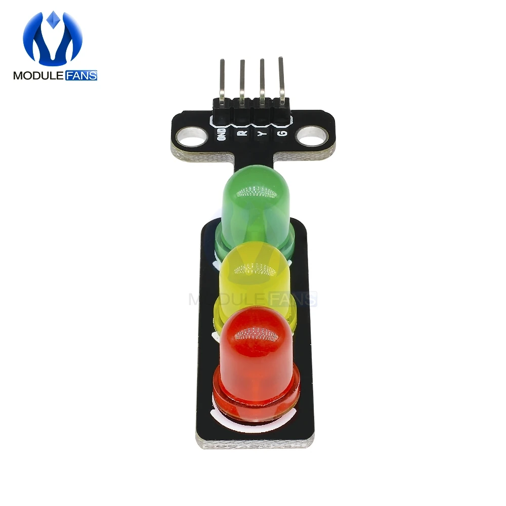 10PCS Mini 5mm LED DC 5V Traffic Light LED Display Module Board for Arduino Mini-Traffic Light for Traffic Light System Model