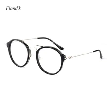Металлические оптические очки, оправа для мужчин и женщин, круглая оправа, двойной нос, мост, очки по рецепту, близорукость, оправа для очков