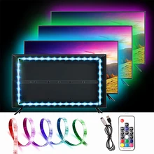 5 в 5050 USB световой шкаф 1 м 2 м 3 м под шкаф кухонный светильник СВЕТОДИОДНЫЙ декоративные светильники 17 клавиш RF пульт дистанционного управления ТВ освещение лампе светодиодный