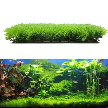 

New Arrival Water Tank Artificial Fake Water Aquatic Decoration Green Grass Plant Lawn Aquarium Landscape Grass Decoration BS