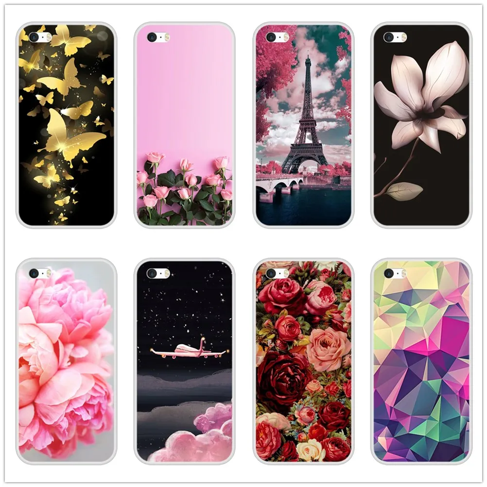 Модные чехлы для телефонов Apple iPhone 4 4S 5 5S 5C SE Fundas Coque S силиконовый чехол Мягкая