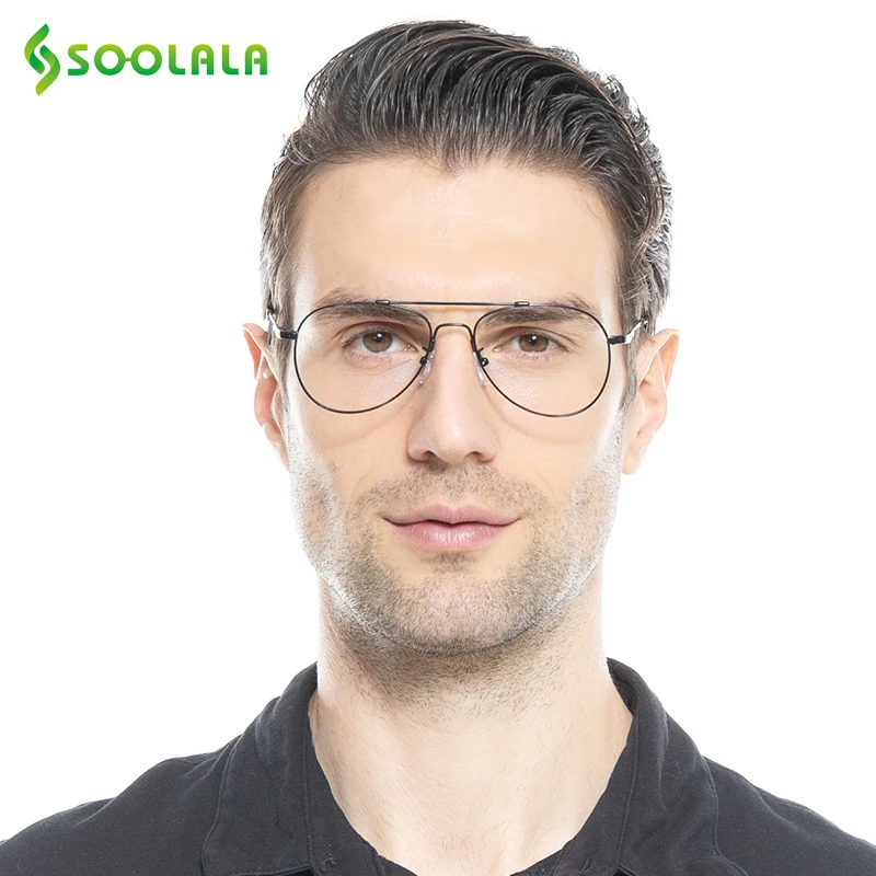 

Retro Memory Metal Frames Aviator Reading Glasses for men and women Custom Strengths +1.0+1.25+1.5+1.75+2.0