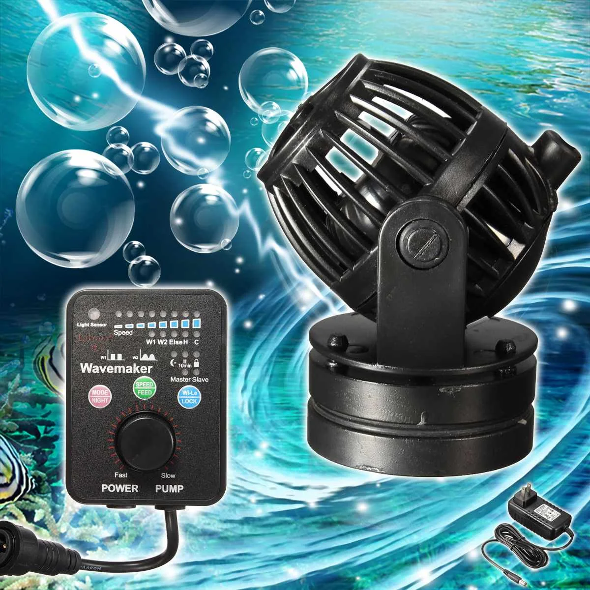 

Jebao RW4 110V-220V Wavemaker with Controller Wireless Wave Maker Aquarium Pump