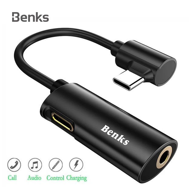 Benks Type C Aux Audio Câble Adaptateur Usb Type C à 35mm Prise