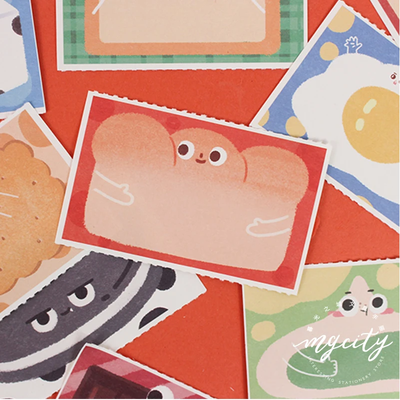 

4pcs Delicious food memo note Chocolate biscuit Milk drink paper notes decoration Stationery items Office School supplies A6368