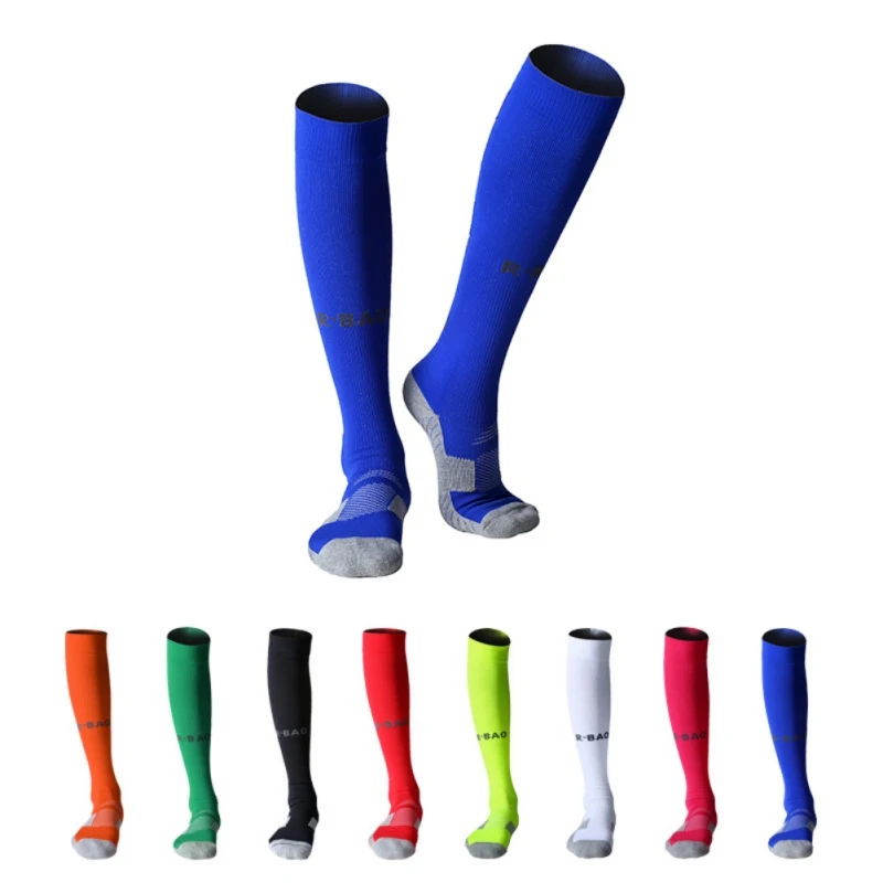1 Pair Cotton Long Soccer Socks Non slip Sport Football Ankle Leg Shin