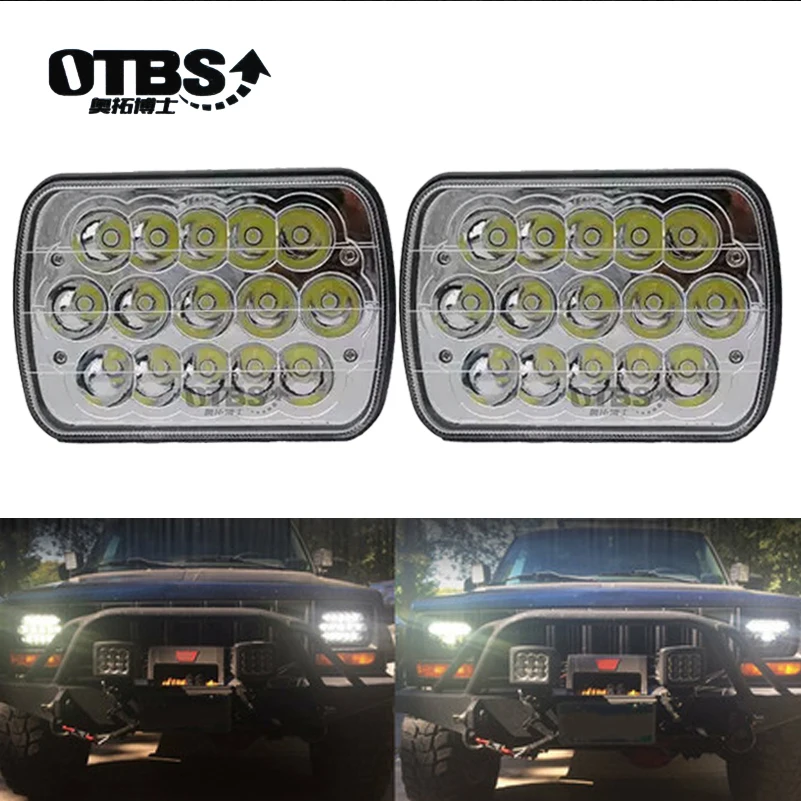 

DOT approved 5" x 7" 6x7inch Rectangular LED Headlights for Jeep Wrangler YJ Cherokee XJ Trucks 4X4 Offroad Headlamp Replacement