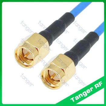 

Hot High quality SMA male to male plug straight with RG405 RG086 Blue RF Coaxial Jumper Semi Flex cable 20in 50cm Low Loss Coax