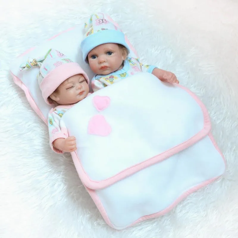 NPK Настоящее касание мягкий полный тела силиконовые Reborn Baby Doll мини Новорожденные Близнецы девочка мальчик реалистичные Младенцы Bathe