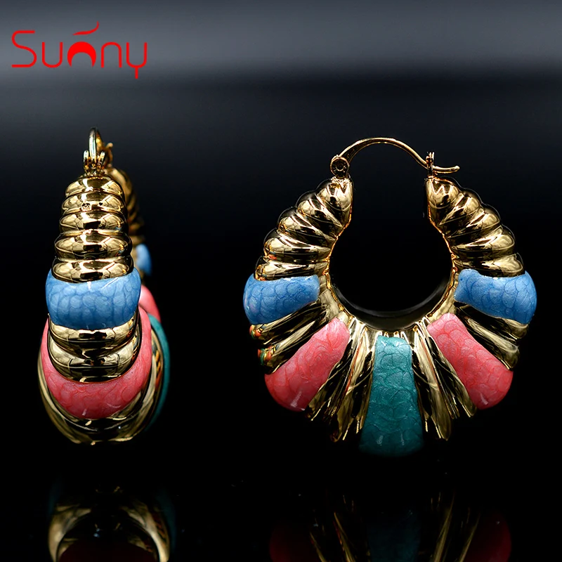 Sunny Jewelry Роскошные Дубай изысканные ювелирные изделия серьги большие